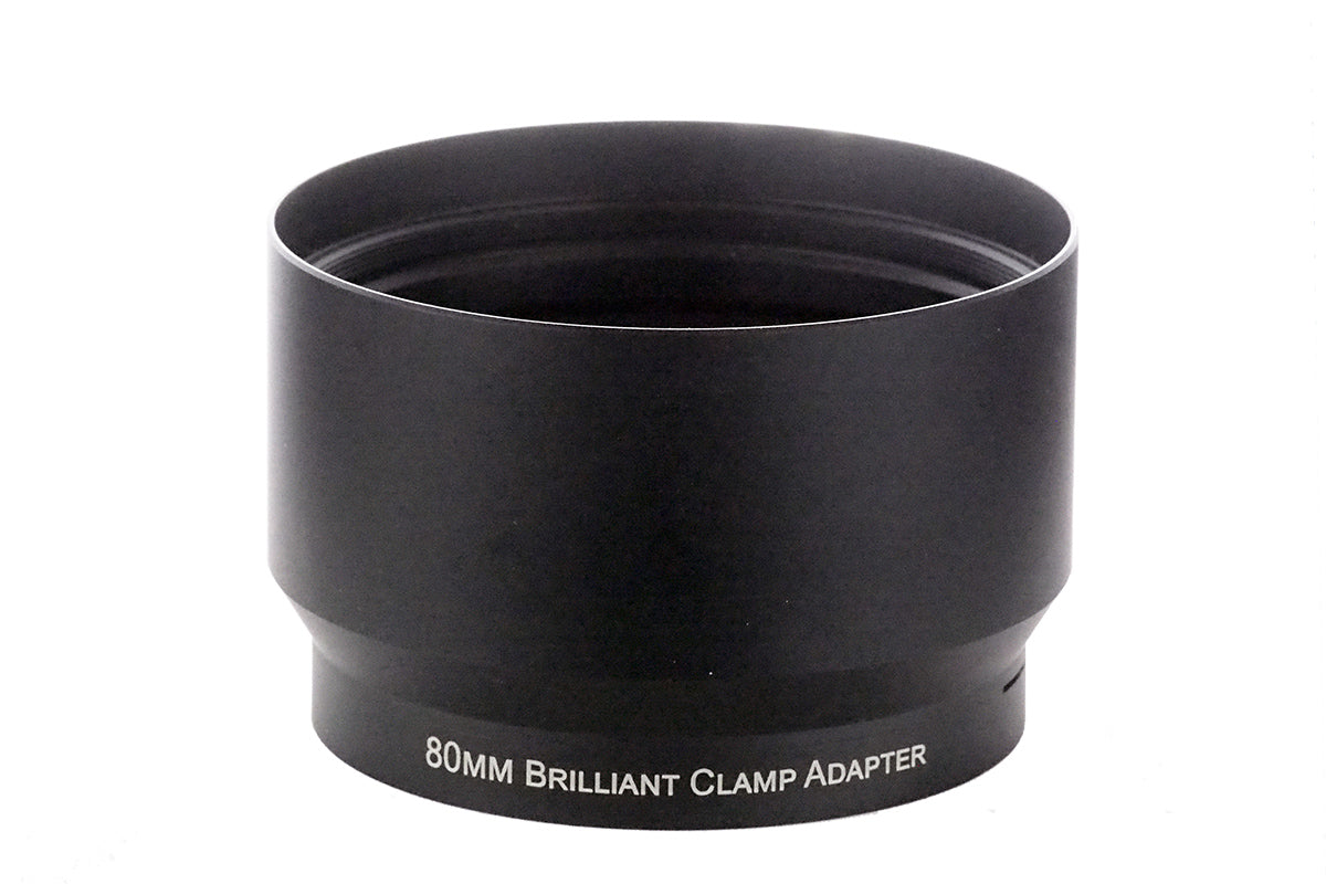 Lindsey Optics Brilliant Clamp Adapter - Thumb Screw - 80mm Barrel to 100mm x 0.75 Female